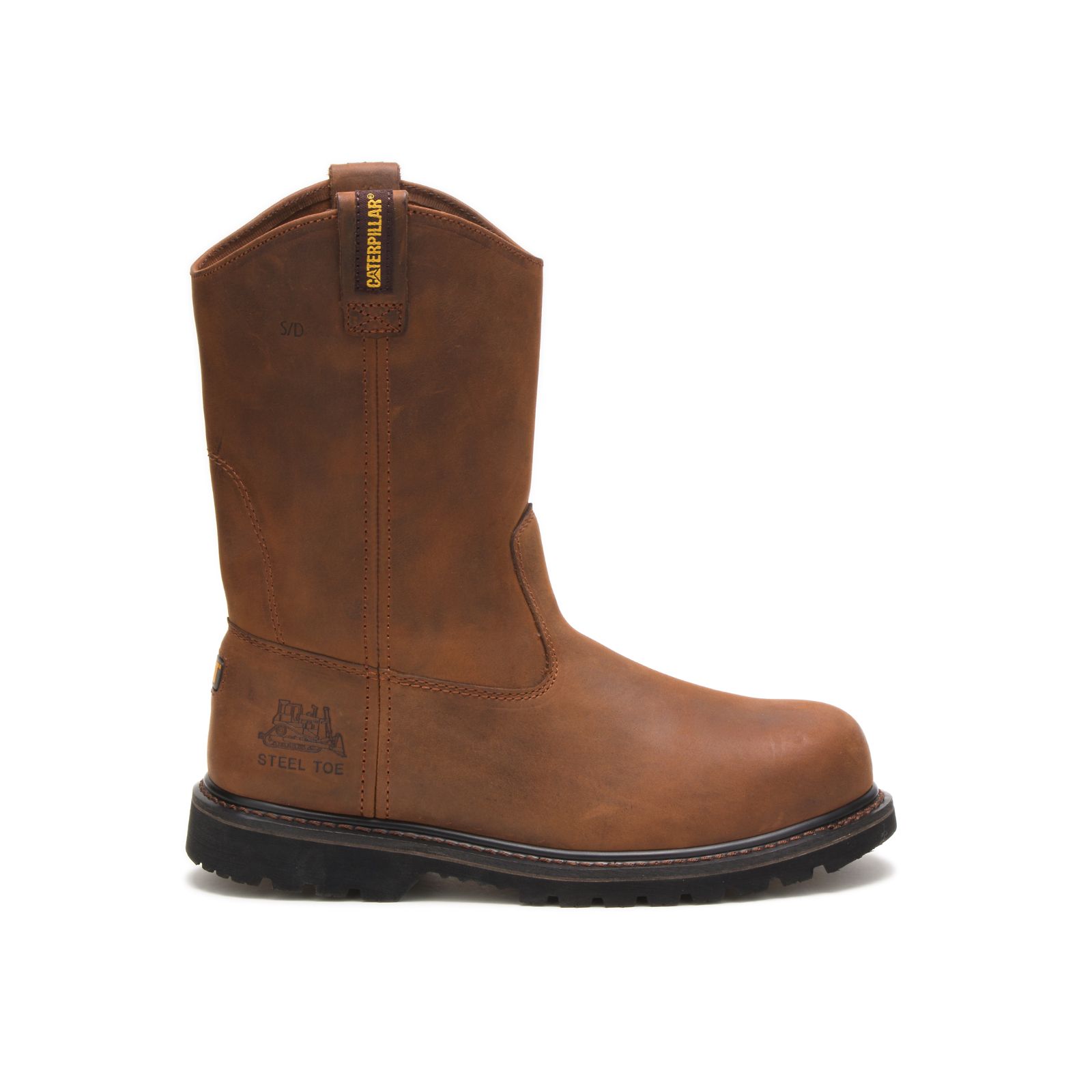 Caterpillar Boots Sale Pakistan - Caterpillar Edgework Steel Toe Mens Steel Toe Boots Brown (245679-XBR)